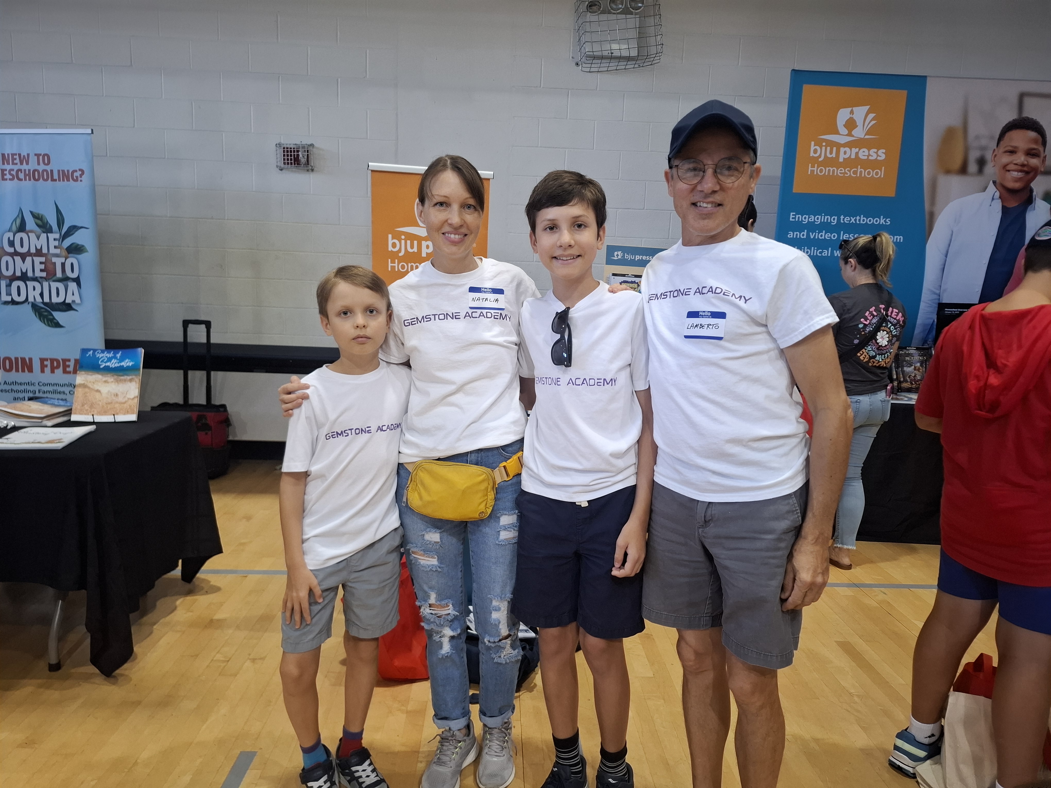 The Roscioli Family at a local Homeschooling Expo