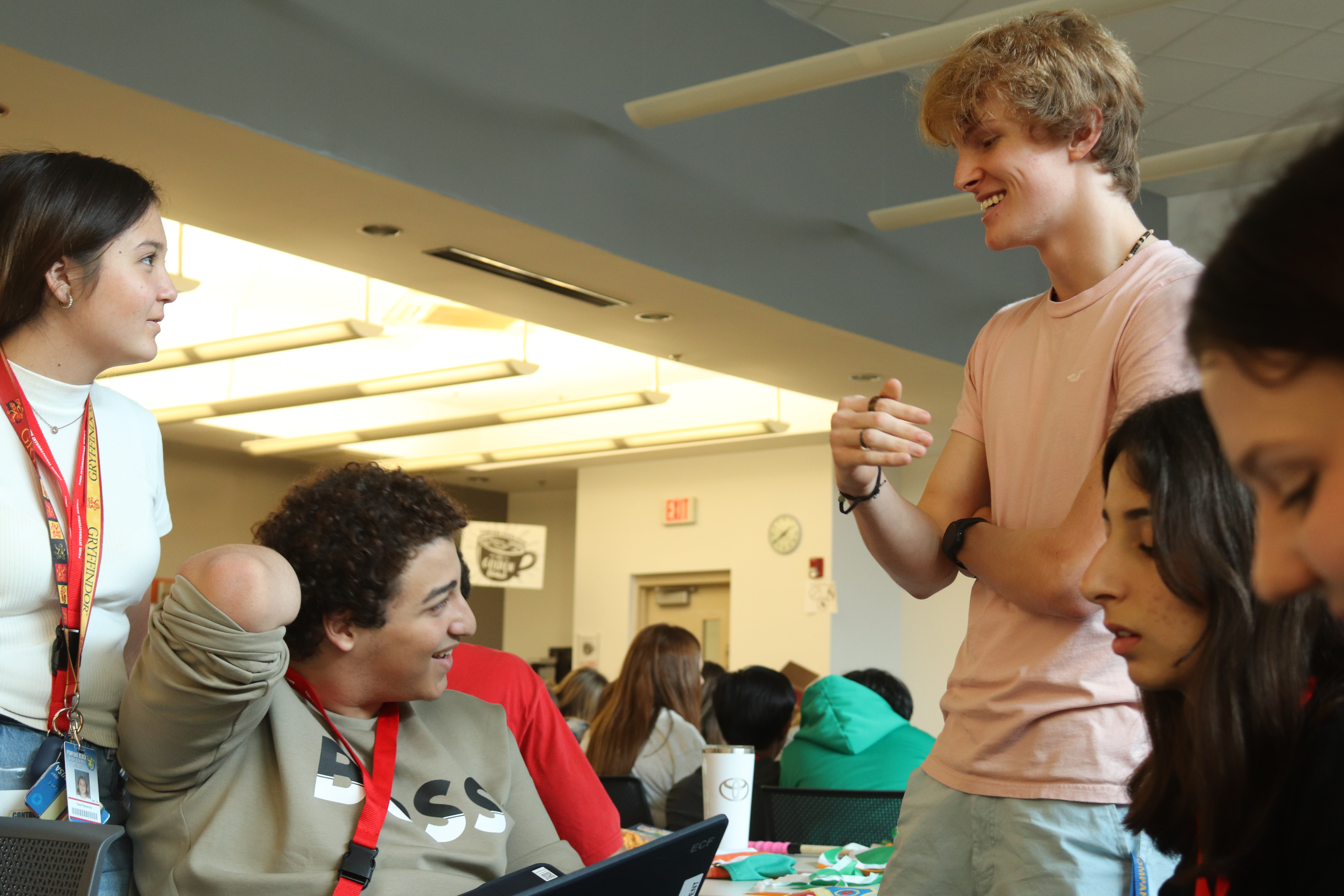 Jax teaching students at the 2022 PBHS Gemstone Academy Codathon
